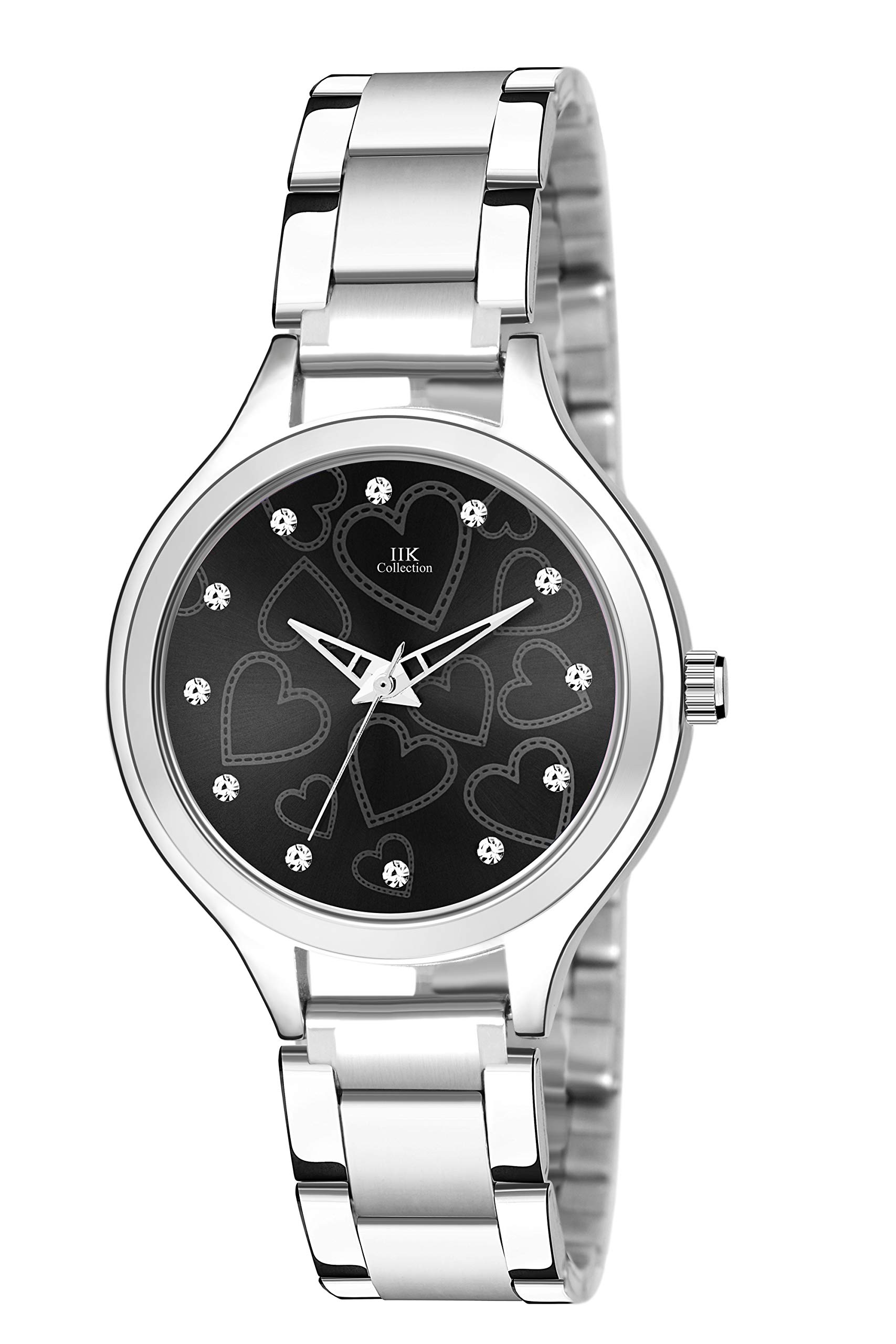 See full amazon price history chart for IIK COLLECTION Round Studded Dial |Analogue Quartz Movemnet Ladies Watch|Long Battery Life|Stainless Steel Adjustable Bracelet Chain Strap|Double Lock Clasp Safety Watches for Girls IIK COLLECTION Round Studded Dial |Analogue Quartz Movemnet Ladies Watch|Long Battery Life|Stainless Steel Adjustable Bracelet Chain Strap|Double Lock Clasp Safety Watches for Girls (B08QW2T8YQ) Amazon Price History, Amazon Price Tracker