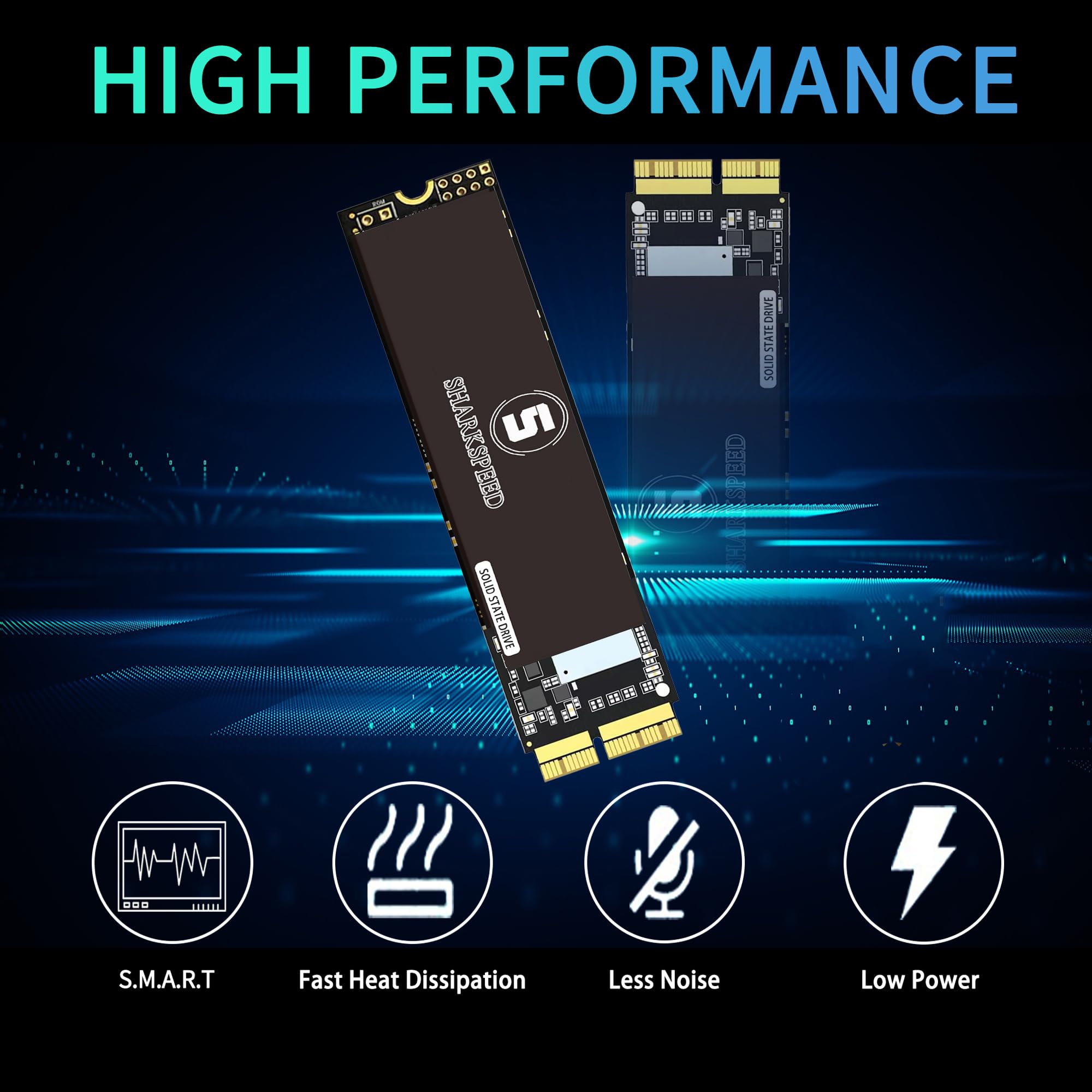 Mac SSD 1To NVMe M.2 PCIe Gen3.0x4 Disque Dur Interne Compatible avec MacBook Air A1465 A1466(2013-2015, 2017), MacBook Pro A1502 A1398(Retina 2013-2015), iMac A1418 A1419(2013-2017)...