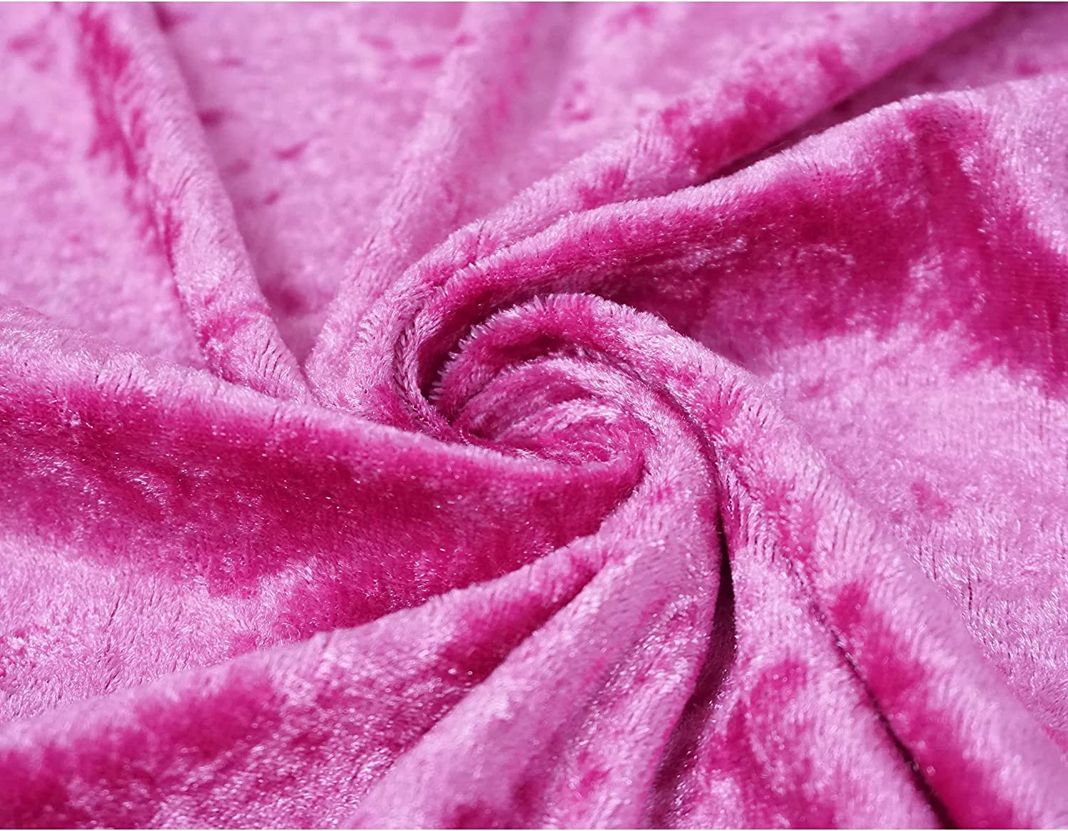 Thefabrictrade Cerise Crushed Velvet Fabric Craft Stretch Velour Material - Soft Furnishing & Craft Velour Fabric - 150Cm Wide (, 500Cm X 150Cm (197" X 60"))