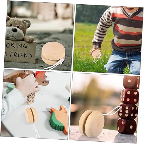 Miniatura 5 de ERINGOGO 24 Pcs Yoyo Ball Toddler Toys Outdoor Unfinished Wood Toy Chinese Decorations Kids Toy Yo-yo Balls Playthings Creative Yo-yo Balls Bearing