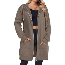 Women's Zip Up Hoodies Long Tunic Sweatshirts Oversized Fleece Casual Long Sleeve 2026 Fall Hoodie Jacket Coat