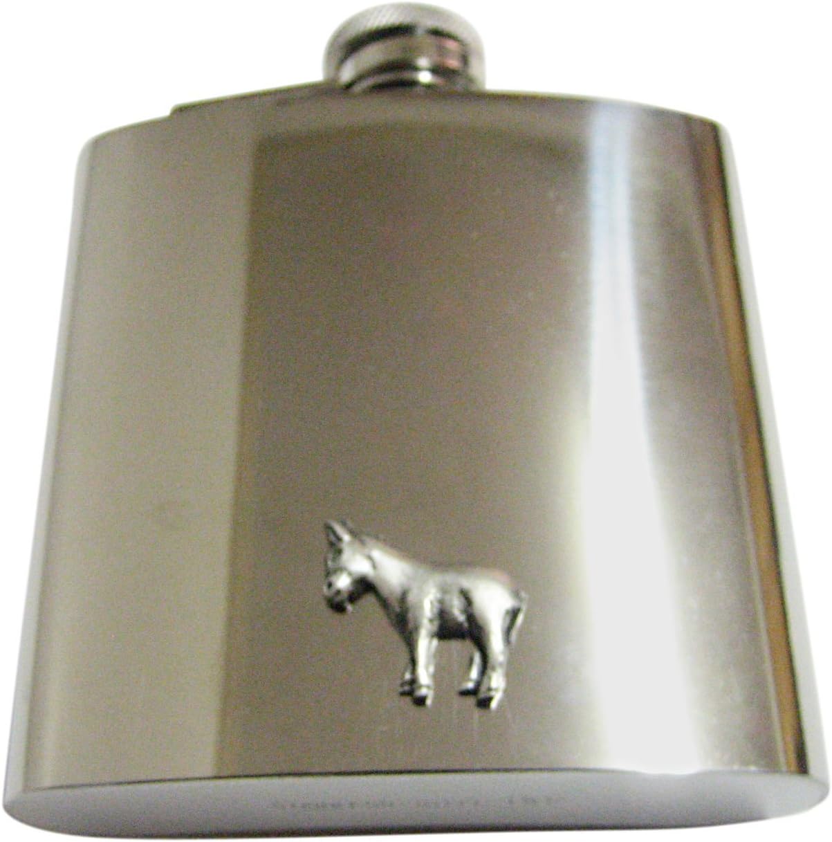 Kiola Designs Small Donkey 6 Oz. Stainless Steel Flask