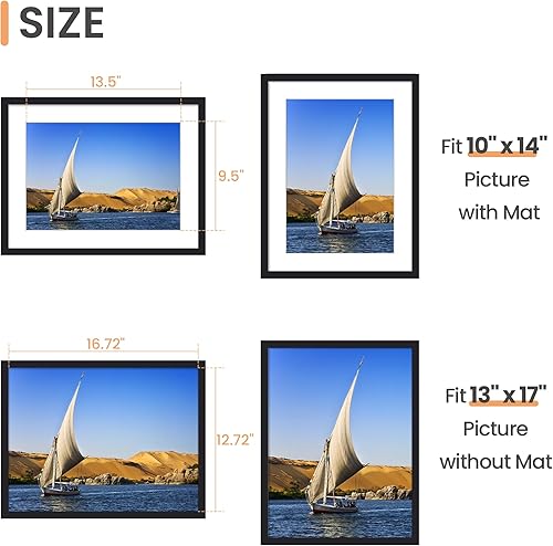 Vista 16 de upsimples - Portarretratos de 8.5 x 11 pulgadas, para fotos de 6 x 8 pulgadas con paspartú o de 8.5 x 11 pulgadas sin paspartú, marcos de fotos