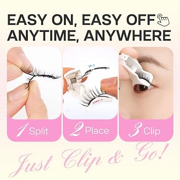 CALAILIS Magnetic Eyelashes with Applicator Upgrade Soft Magnetic Lashes Natural Look, Self Adhesive Eyelashes Natural Look Wispy Press On Lashes No Glue Need