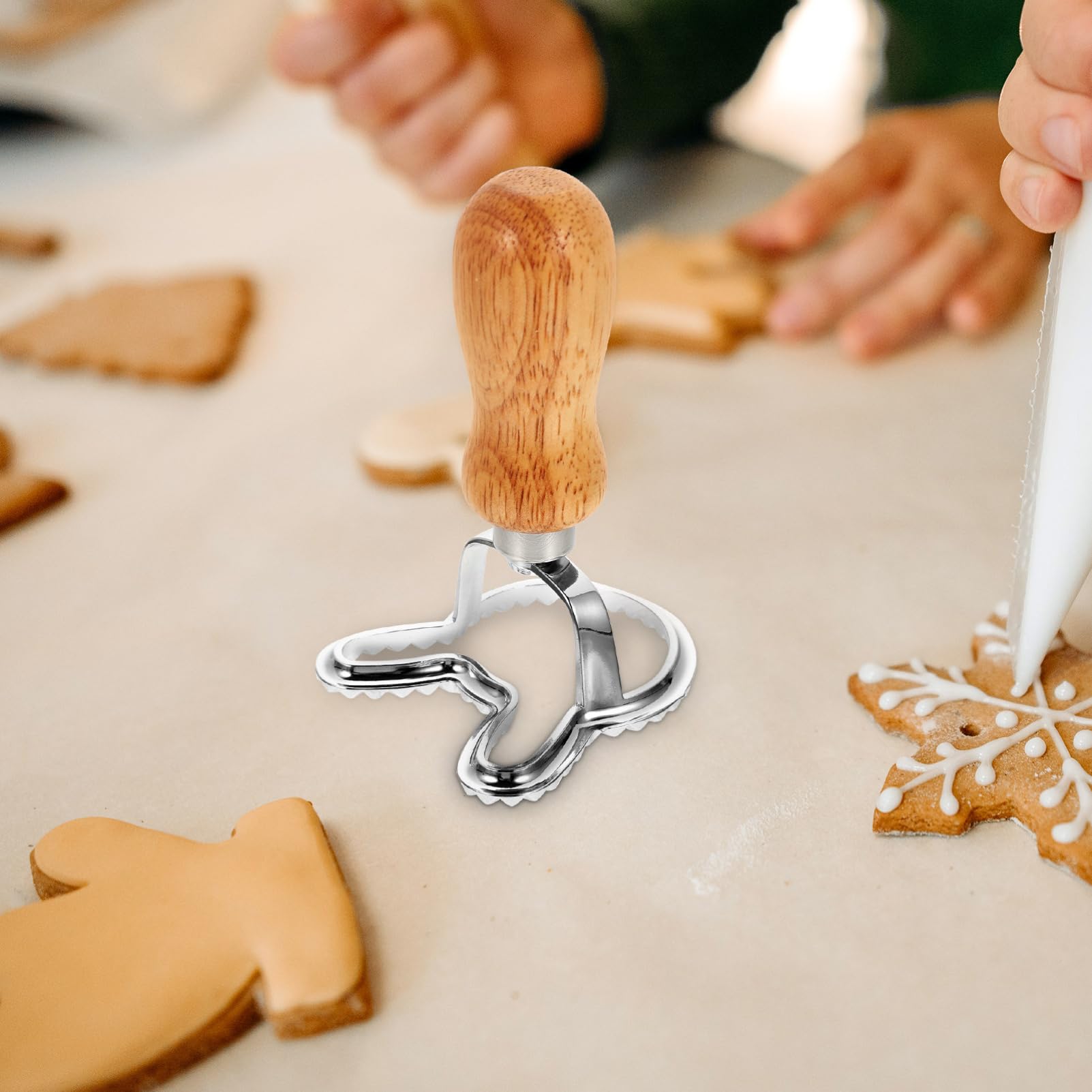 ABOOFAN 3 Set Stampo Per Biscotti Cremagliera Accessorio Per Gnocchi Stampo Biscotti Coniglio Set Cucina Pressa Per Gnocchi Domestici Strumento Per Preparare Gnocchi Legno 4 Pezzi * 3