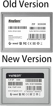 KingSpec Yansen 64GB 1.8 ZIF 40-pin SSD, MLC Flash Internal Solid State Drive for Compact PC/Old Laptop/Media Player