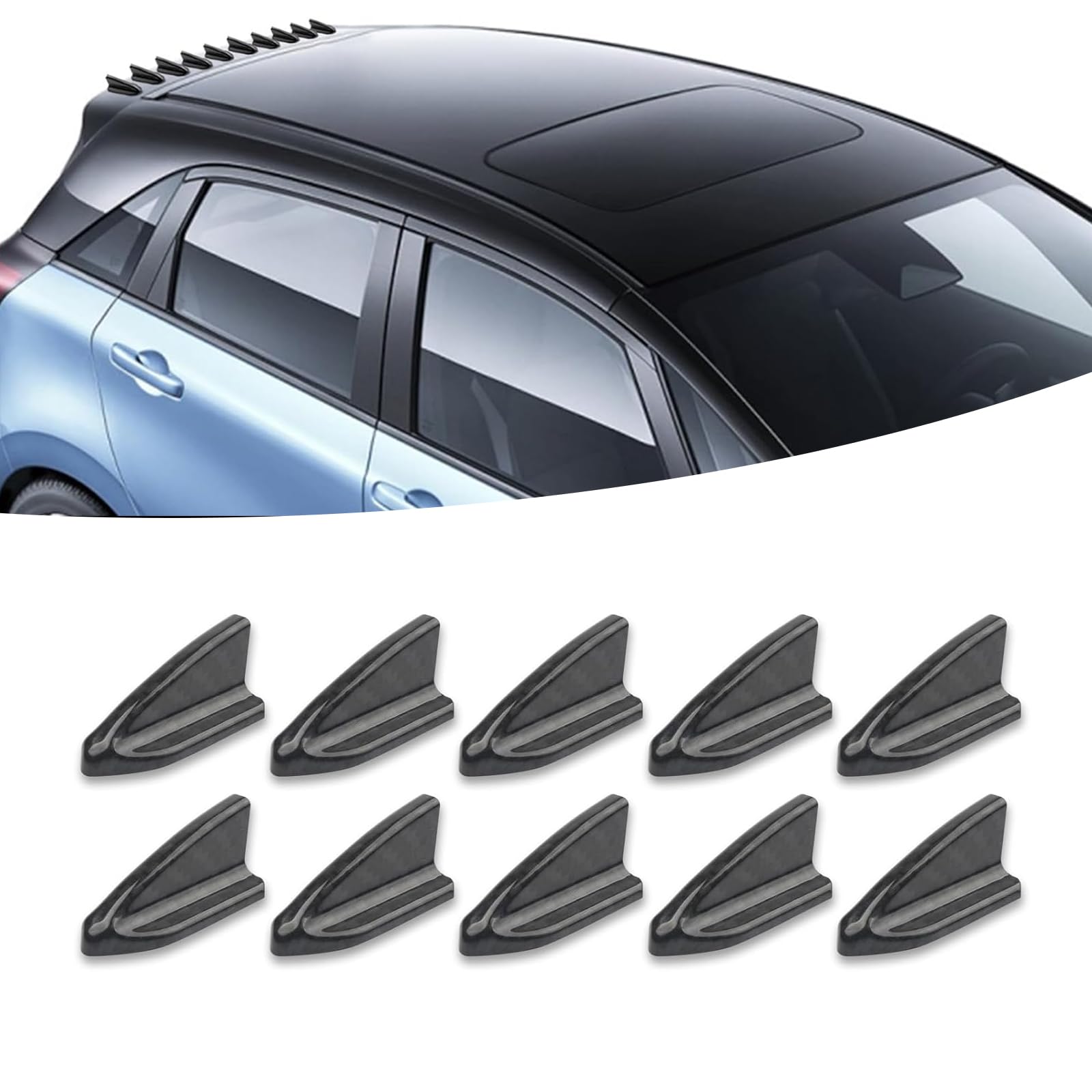 UGSHY 10 PCS Car Small Shark Fin Decorative Antenna, 2.06