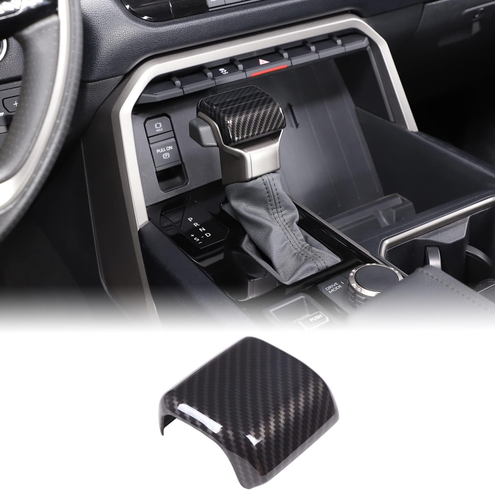 Aunginsy Car Gear Shifter Hand Brake Trim Cover Compatible with Toyota Tundra 2022+, Sequoia 2023+ & Tacoma 2024+, ABS Automatic Center Console Gear Shift Head Knob Scratch Protector Cover Accessories