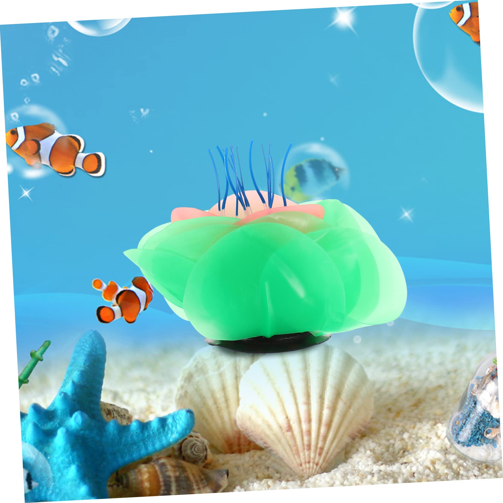 Kisangel 5 Piezas De Adornos para Acuario Marino Decoración De Tanque Plantas Artificiales Adorno De Coral De Silicona