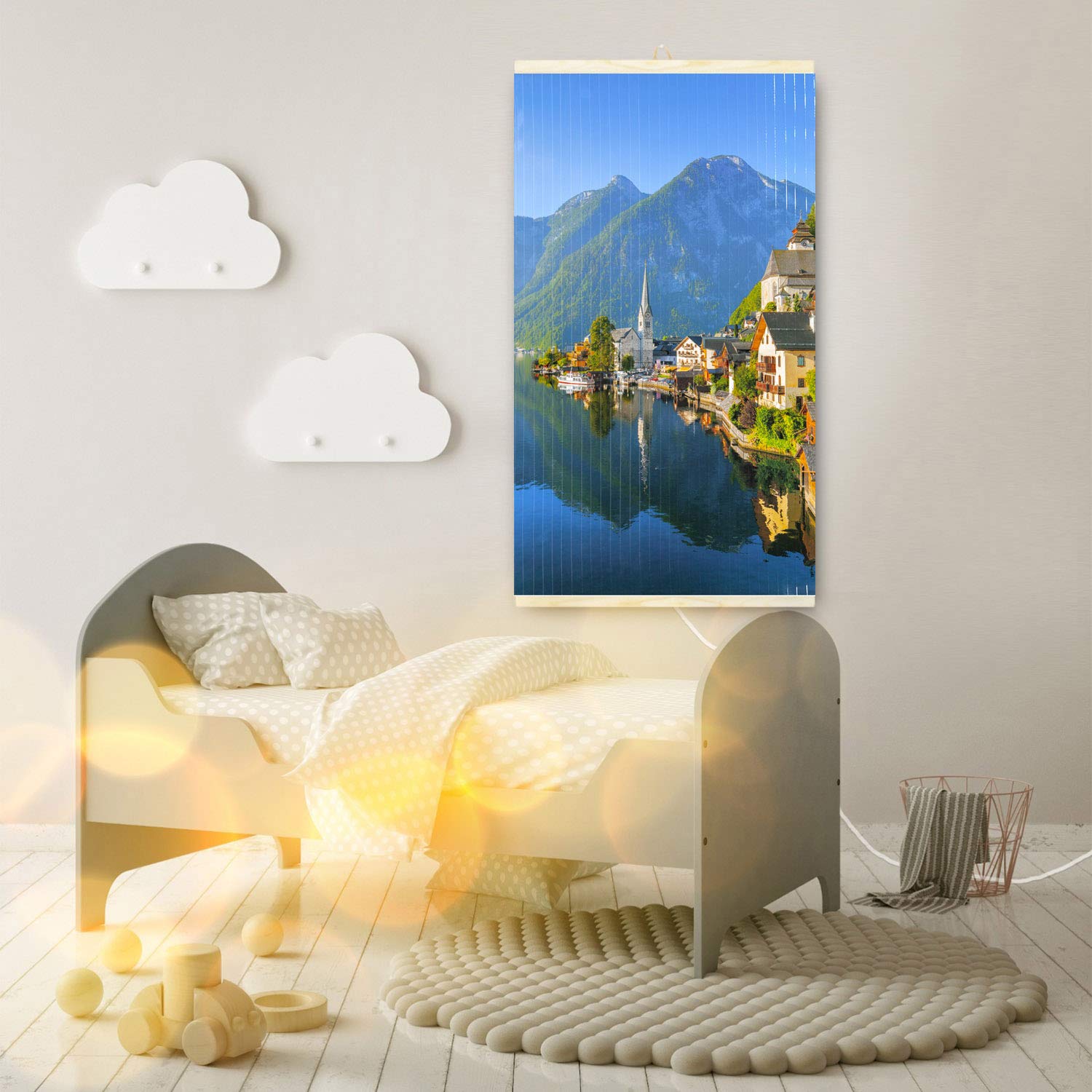 Trio Riscaldatore elettrico Pannello di riscaldamento a Infrarossi Dimensioni 100x57cm 430W (Villaggio)