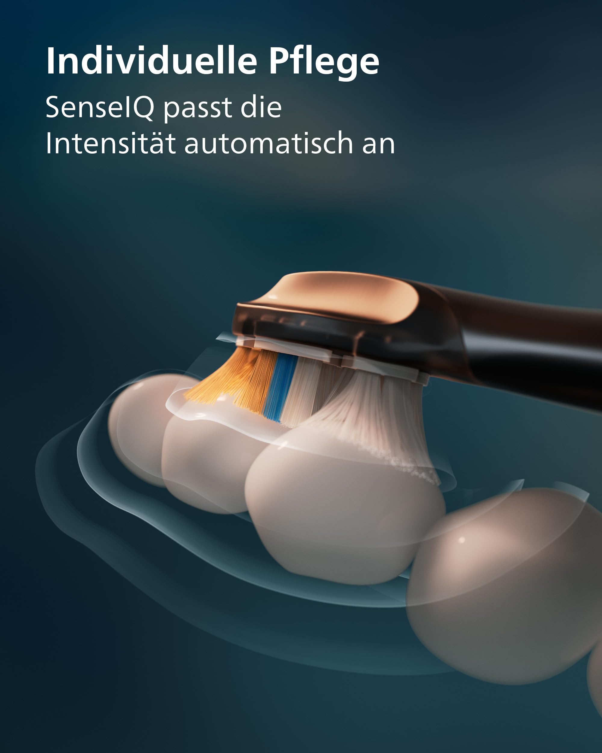 Philips Sonicare Next-Generation DiamondClean 9900 Prestige elektrische Zahnbürste - intelligentes Feedback zur Putzabdeckung, intelligente Andruckkontrolle, 24 Einstellungen, Quarzschwarz, HX9815/92