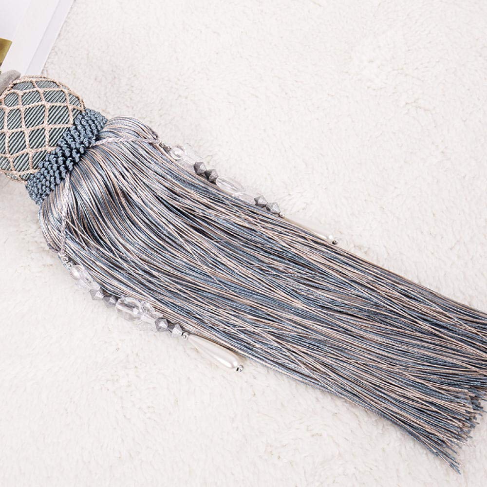 Fermatende con Nappe, 2 Pezzi, Ornamenti in Pizzo per Tende, Pallina per Appendere Tende, Corda con Nappe, Nappa Appesa/caffè Intenso