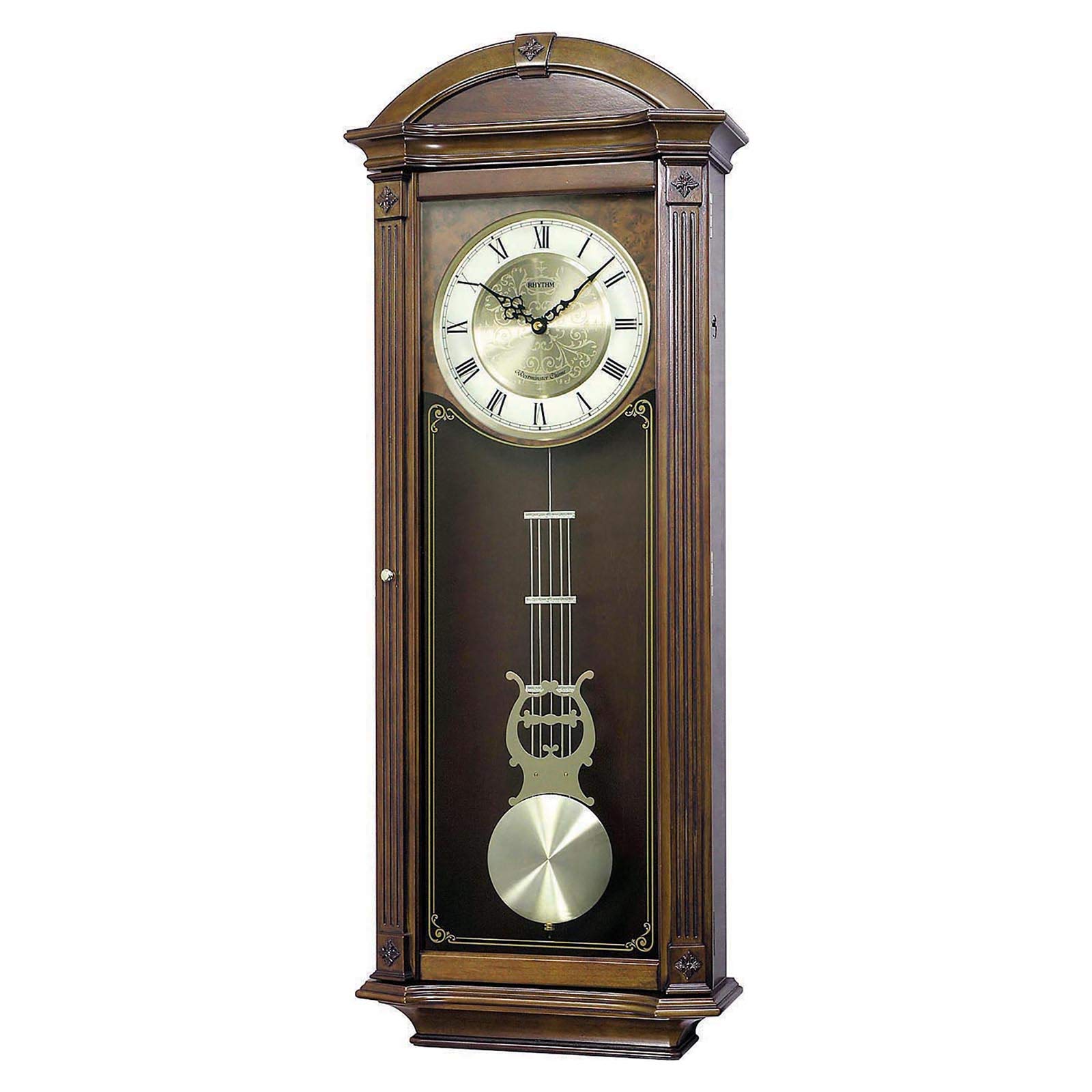 Rhythm CMJ514NR06 Sound In Place Sip Clock, Brown