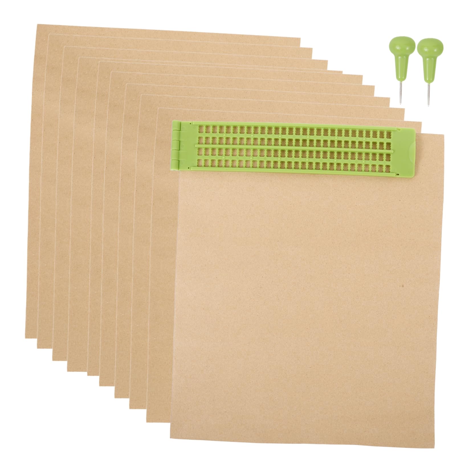Juego De Escritura En Tablero Braille De 4 28 Hojas De Plástico Para Escribir En Braille A Ciegas Lápiz Óptico