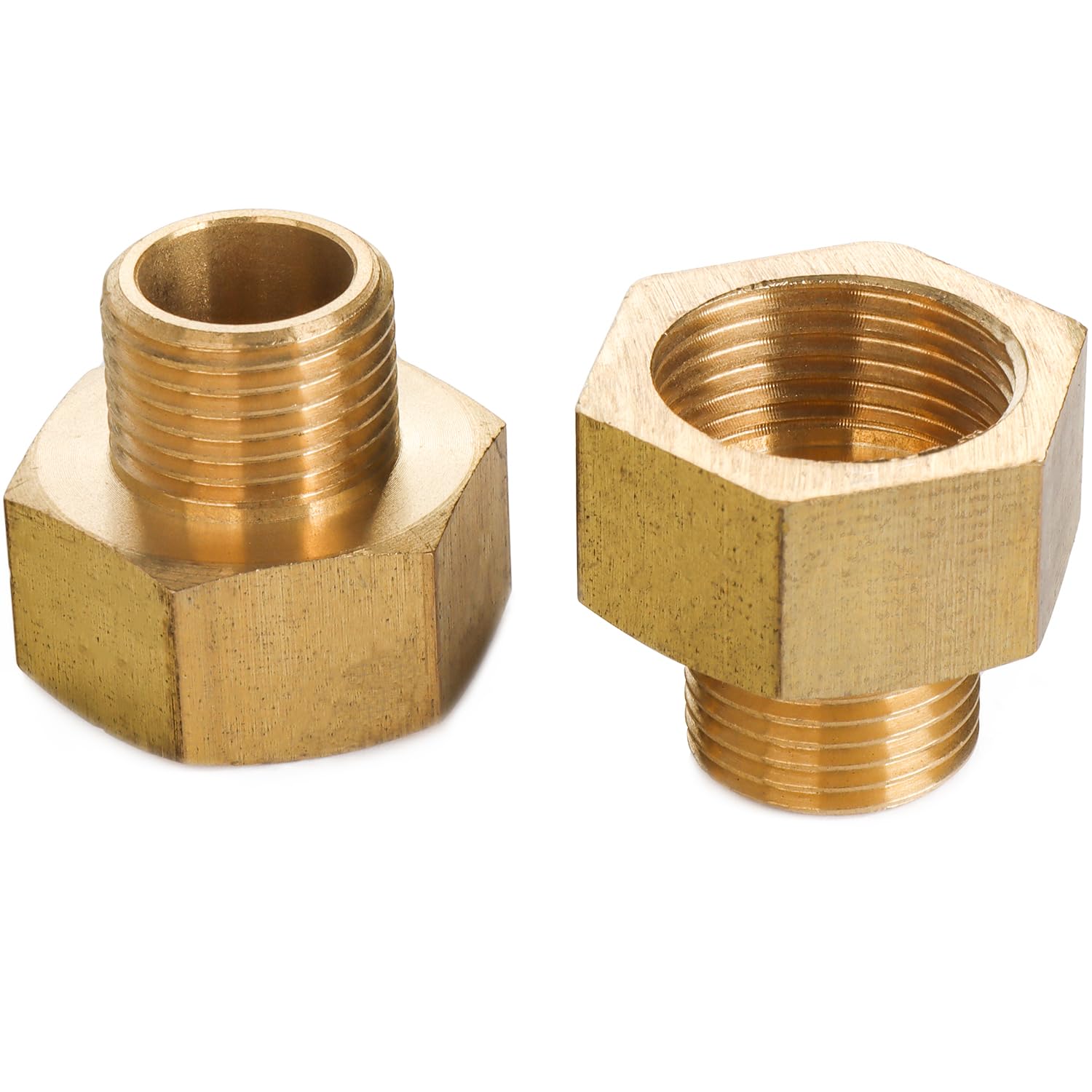 Manguito latón 3/4 BSPP hembra x 1/2 BSPT macho reductor para tubería de gas combustible aire 1