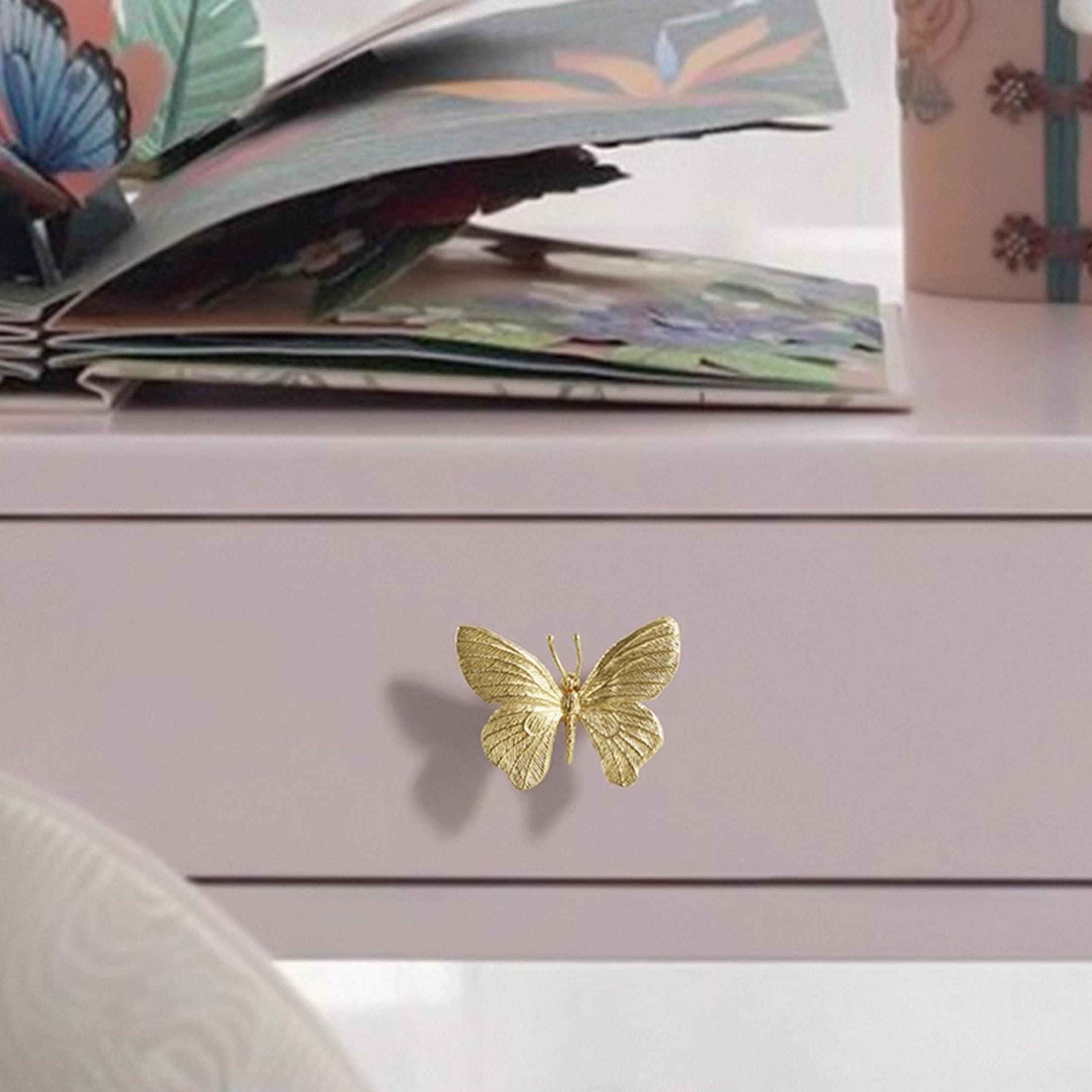 cute knobs for dresser LBFEEL Butterfly Drawer Knob Handle Gold Drawer Pulls Kitchen Cabinet Knob Cupboard Wardrobe Door Hardware (4) hole structure comes with Marianna Long Sleeve Lace Color:Clearance - Champagne google 30