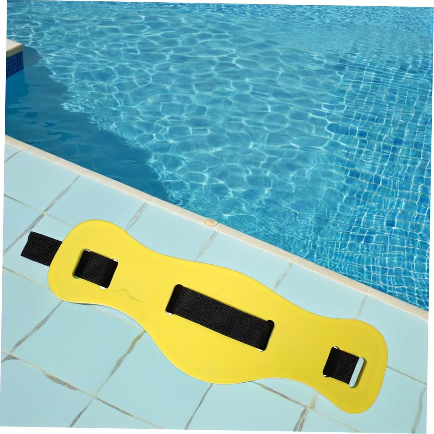 2pcs Swim Flotation Belt for Adults Ergonomic Yellow Midsection Float Quick Inflation Pool Exercise Equipment Safety Swim Training Aid for Water Aerobics and Beginners