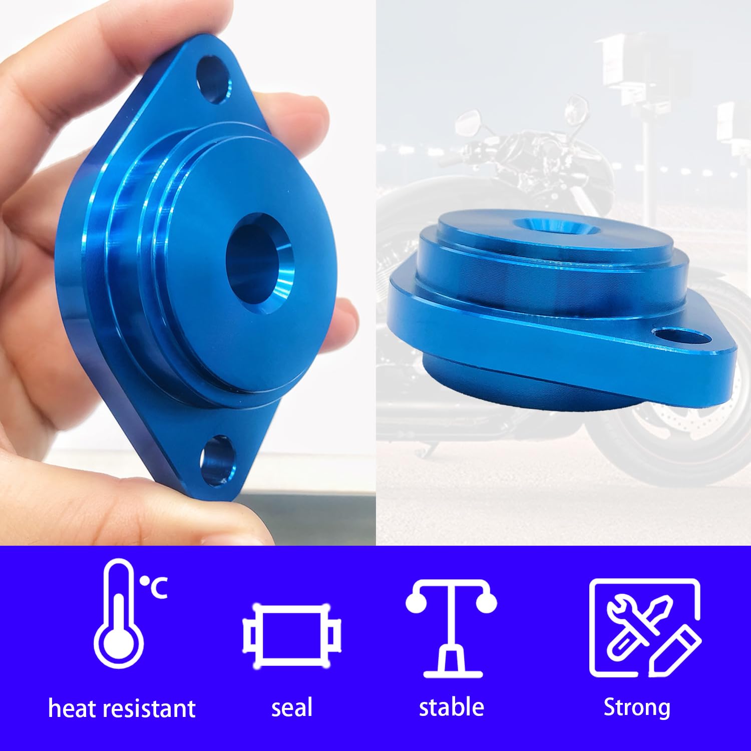 Herramienta de instalación de sello de junta de escape azul compatible con Big Twin Touring Sportster 883 Softail Dyna Fatboy Road King Iron 883