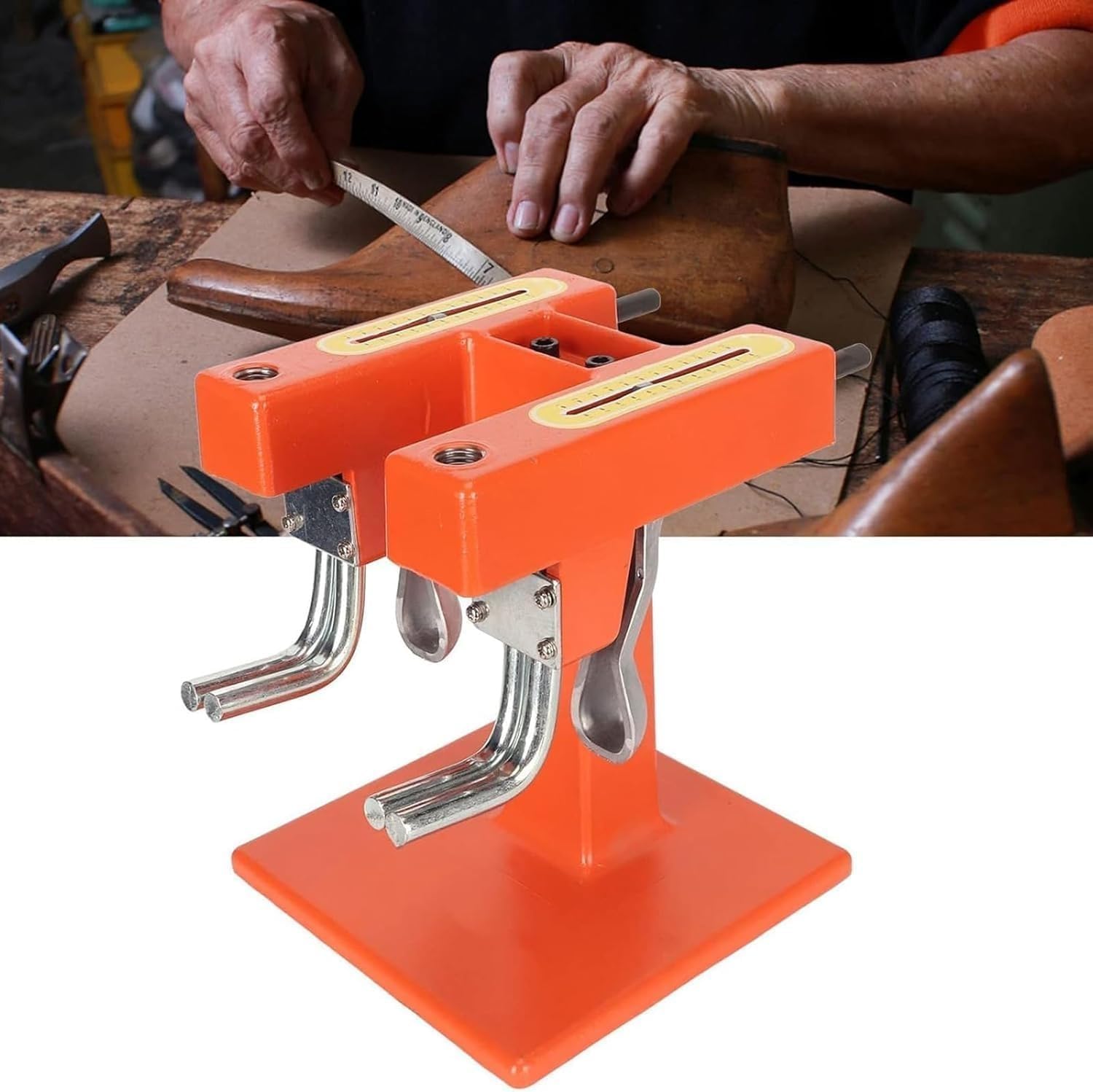 Ensanchador de zapatos de ancho y longitud ajustable, expansor de zapatos de aluminio de doble cabezal for zapatillas de cuero, aflojamiento de botas