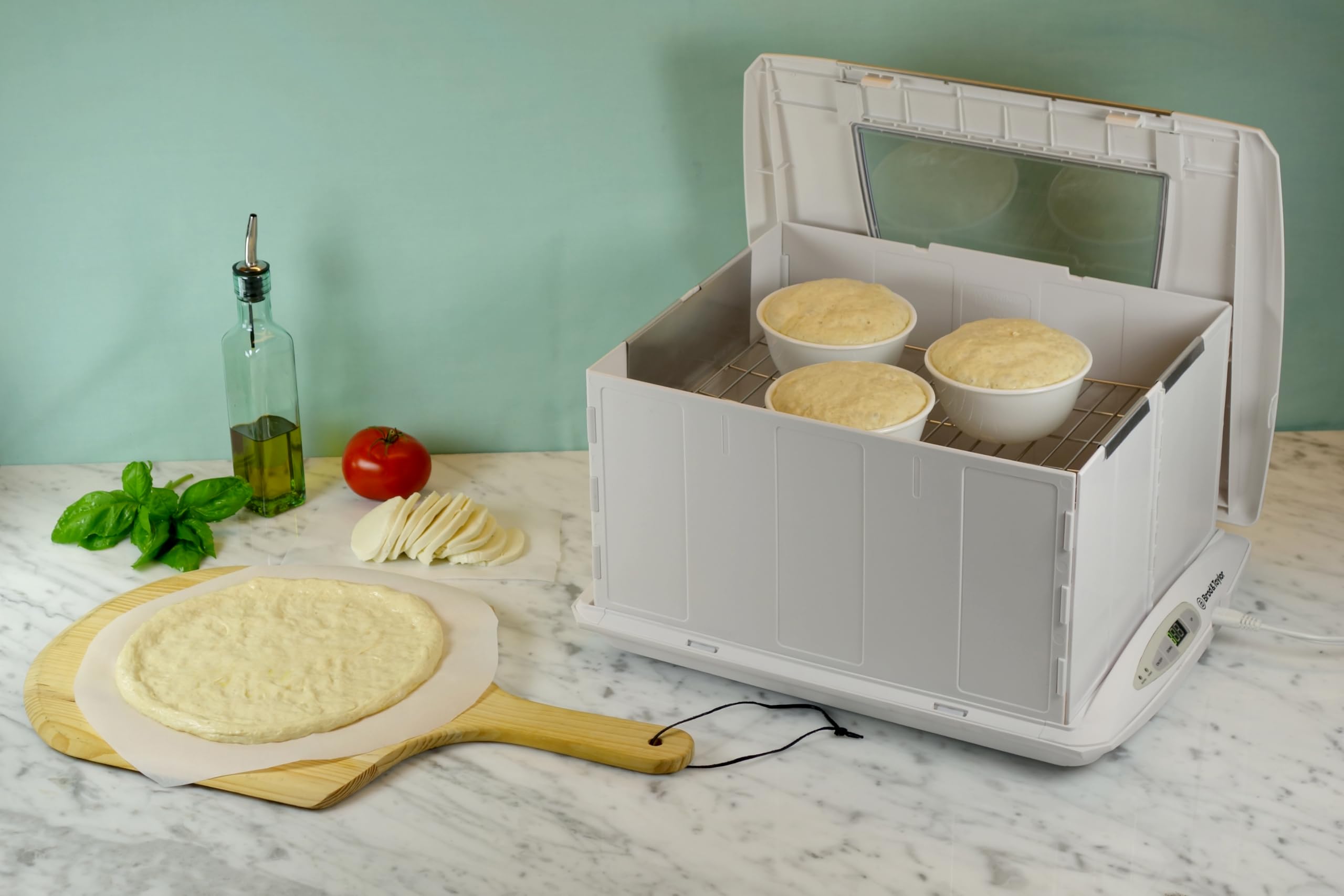 Brod & Taylor Folding Proofer & Slow Cooker Proofer z Półką Akcesoryjną, Biały