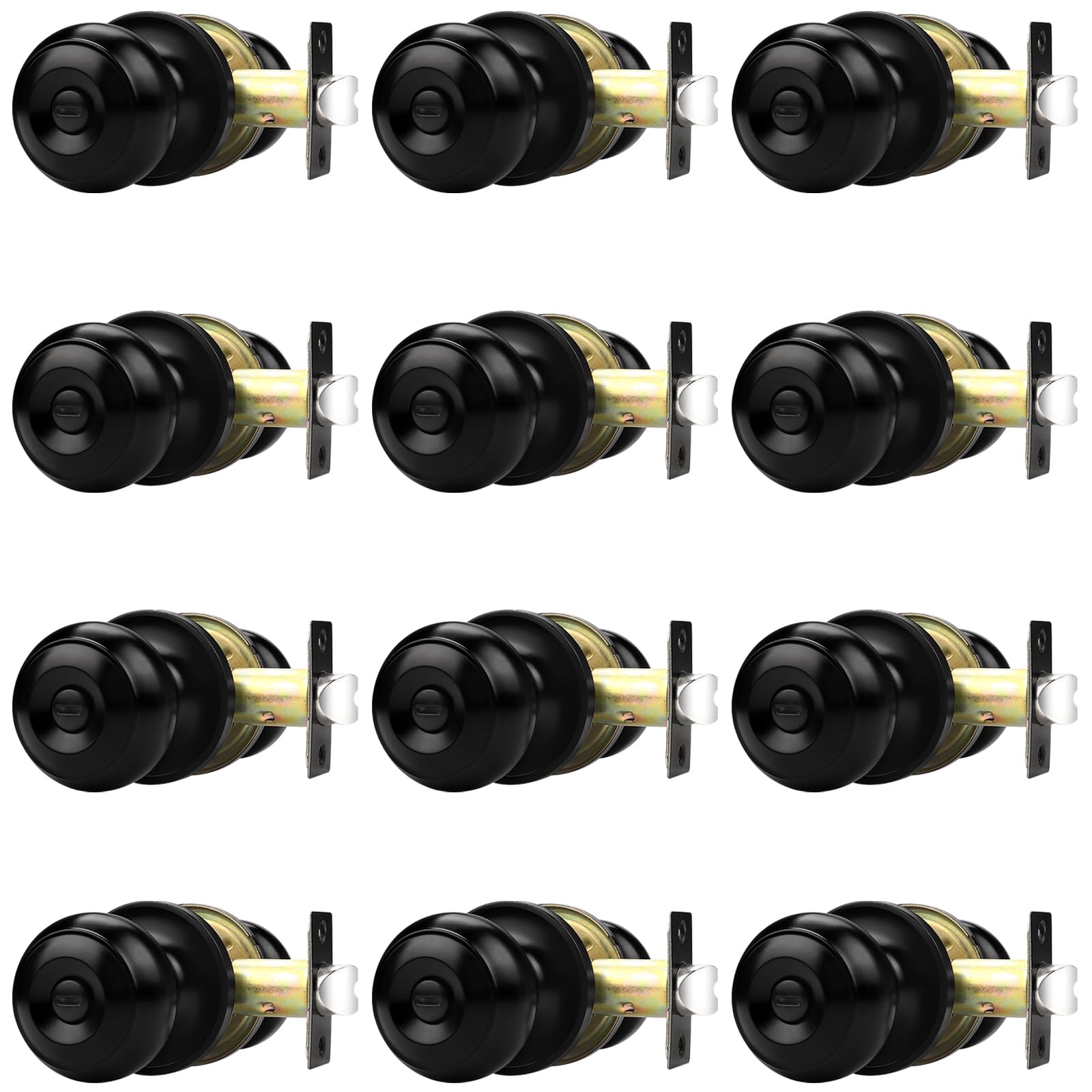 Probrico Black Door Knobs - Matte Black -25