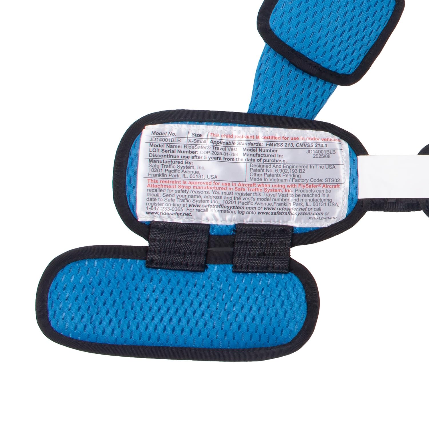 Safe Traffic System, Inc. Ride Safer Travel Vest Gen 5, X-Small 