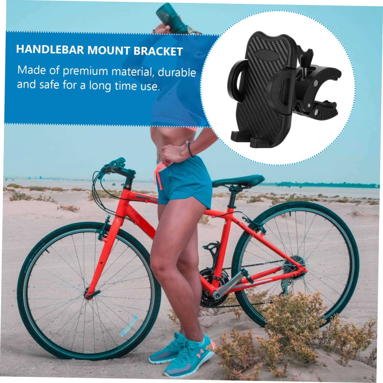 1pezzi Supporto Per Telefono Da Manubrio Con Rotazione Per Bici e Montaggio Semplice e Pratico Design Leggero e Portatile