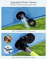 Vista 5 de Foldable Dog Pool, Collapsible Dog Pet Bath Pool, Hard Plastic PVC Dog Swimming Pools, Portable Non-Slip Pet Pool Bathing Tub Kiddie Pool for Pets