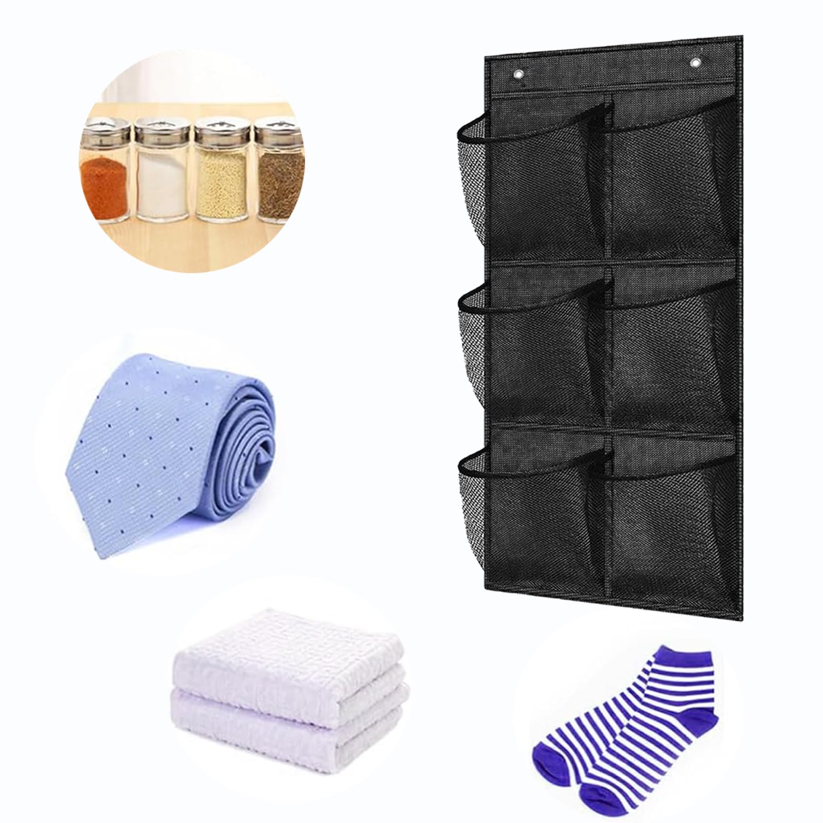 2 Stück Schuhorganizer Hängend, Schuhorganizer, Schuhaufbewahrung Hängend, Tür Organizer, Schuh Organizer, Schuhaufbewahrung für Türen, Schlafzimmer, Wohnzimmer, Küchen (Schwarz)