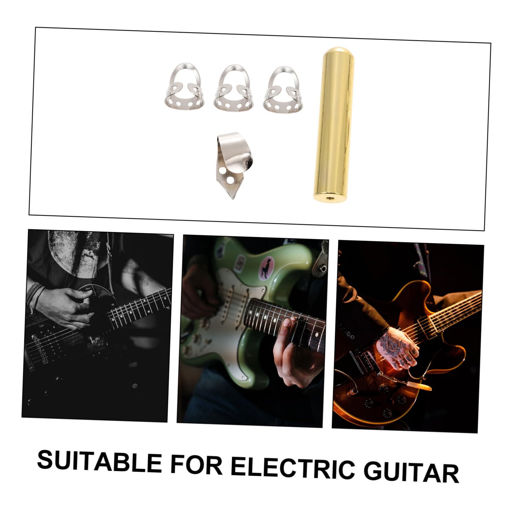 ibasenice 2sets Accessori Per Chitarra Elettrica Barra Di Suono Acciaio Inossidabile Plettro Dorato Strumenti Professionali Per Migliorare Tono e La Pratica Musicale