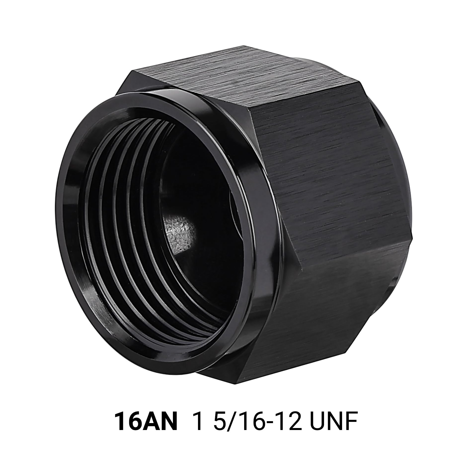 EVIL ENERGY 16AN Flare Cap Plug - Black Aluminum Block Off Fitting
