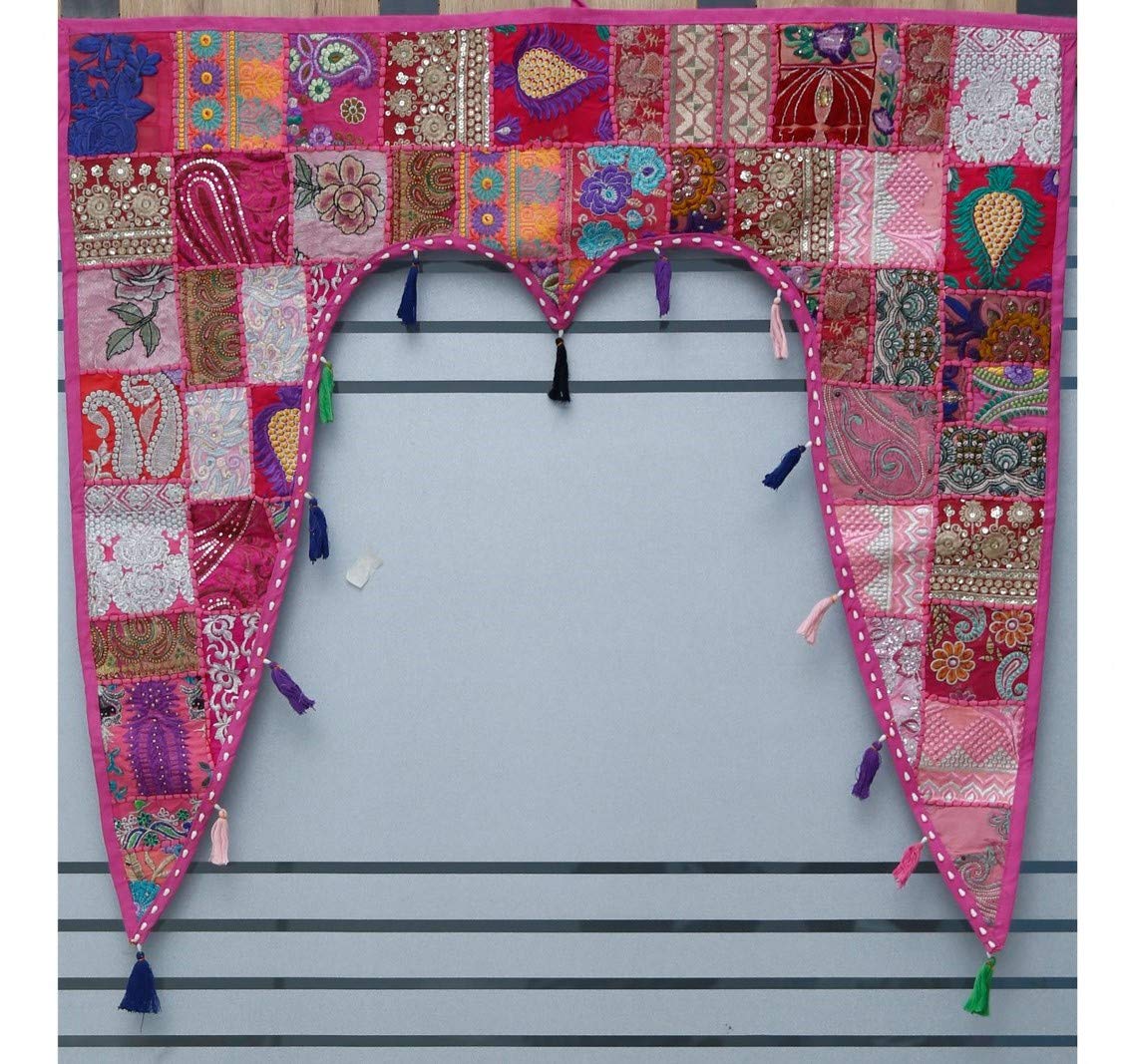 Cenefa india de patchwork para renovar tus ventanas aburridas con bordados a mano 6