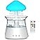 Diffuserlove Cloud Humidifier Rain Water Drip Diffuser Humidifier with Remote Waterfall Lamp Mushroom Humidifier Rain Sounds 