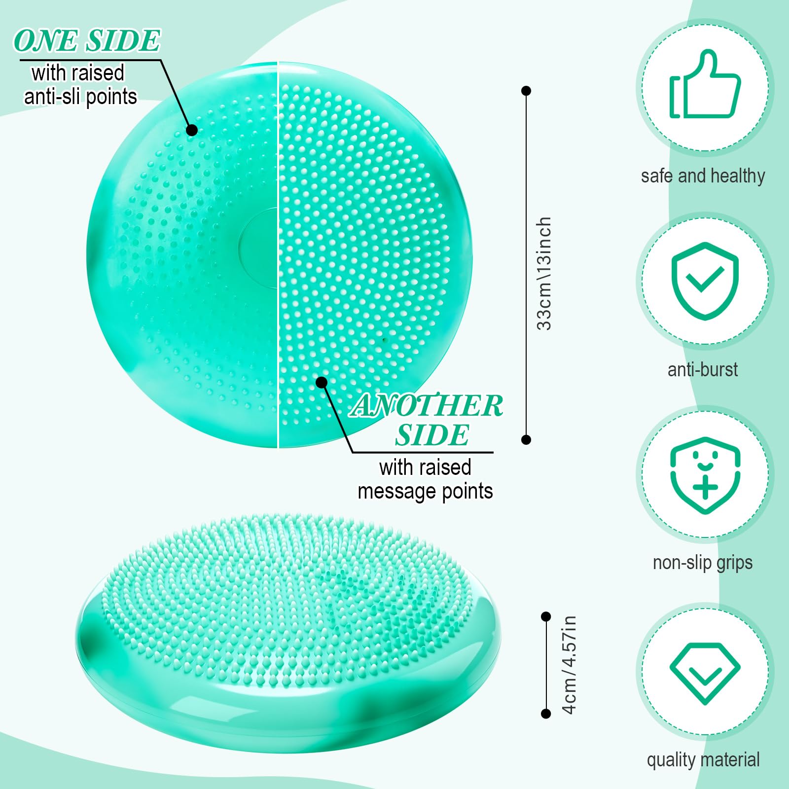 Libima 4 pezzi sedile oscillante per bambini sensoriali cuscino oscillante gonfiato sedile sensoriale design nuvola seduta flessibile per aula disco di equilibrio elementare per bambini adulti