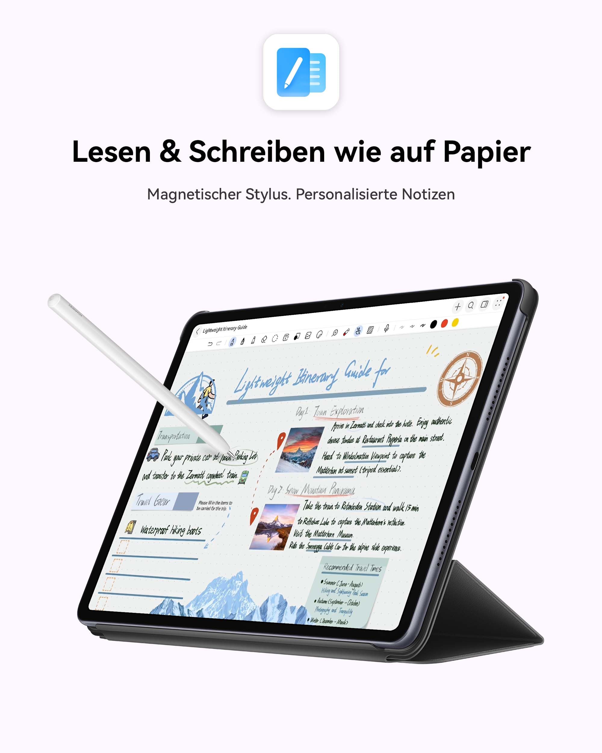 HUAWEI MatePad 11.5 2025 Tablet mit M-Pencil, 8+256GB | 2.5K 120Hz, PaperMatte Display, 10.100 mAh Akku, Bis zu 14 Stunden Videowiedergabe, 40 W Supercharge, Wi-Fi 6, Gaming