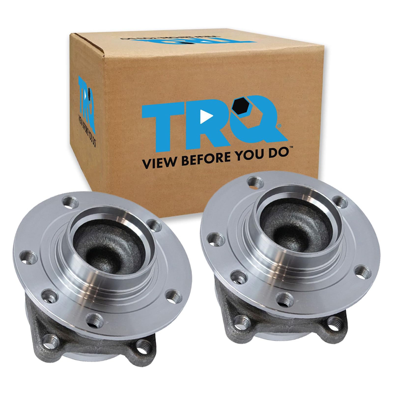 TRQ Rear Left and Right Wheel Bearing and Hub Assembly Set 2 Piece