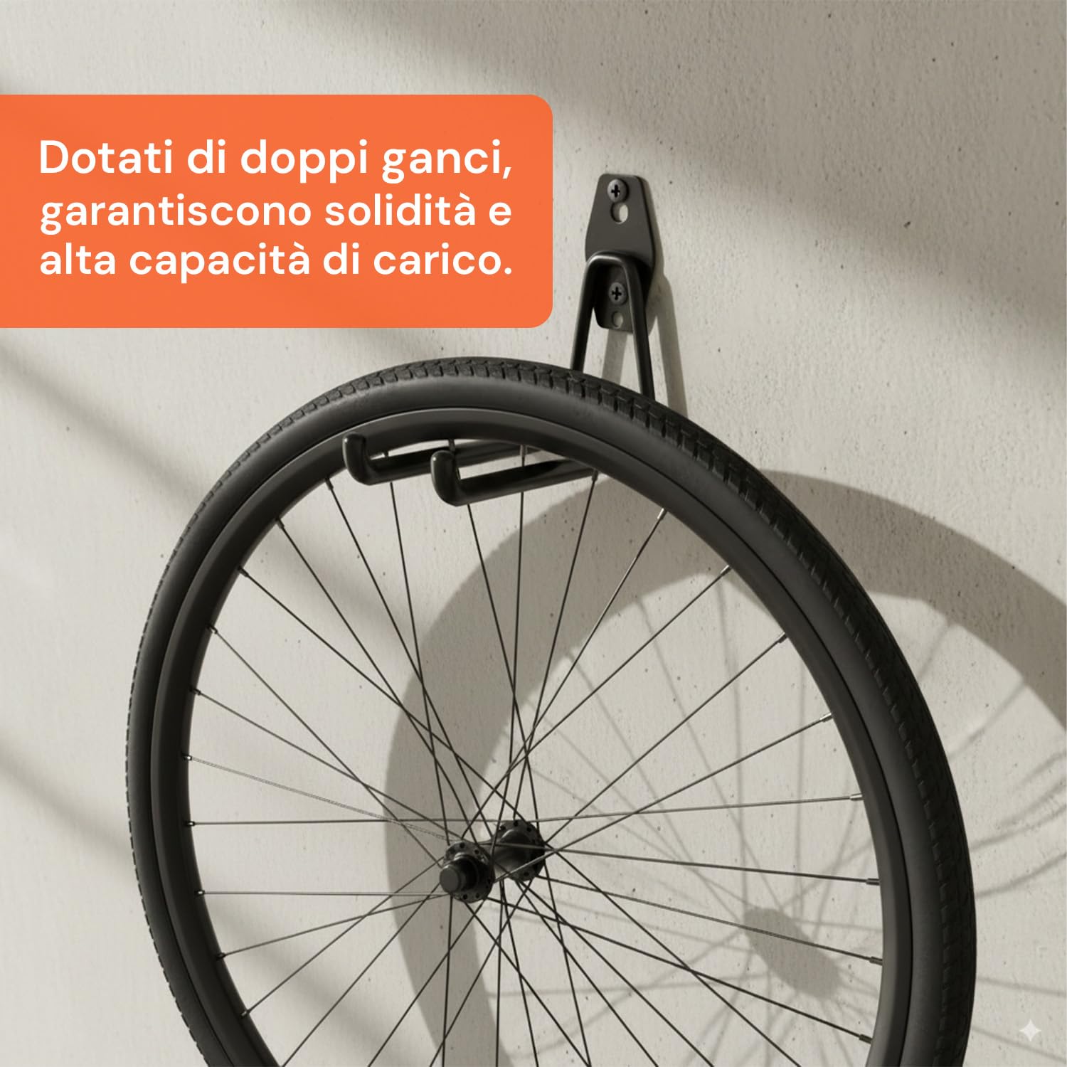 Set 16 Ganci da Parete per Garage e Officina – Porta Bici da Muro, Portabici e Porta Attrezzi da Giardino in Acciaio con Rivestimento PVC Antiscivolo – Organizer Garage Salvaspazio