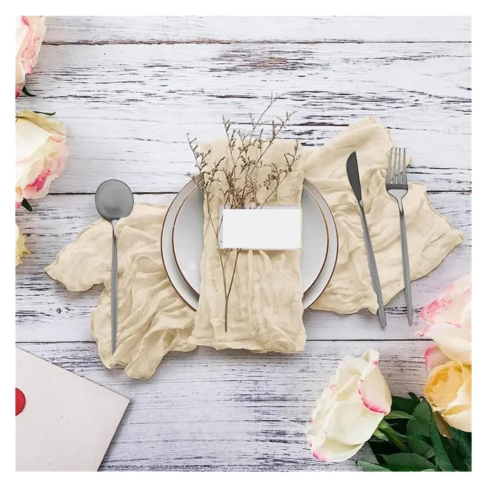 Servilletas de Muselina 30 servilletas de estopilla con Arrugas, Gasa 20 × Pulgadas for decoración Bodas, Fiestas cumpleaños(30PC Rust)