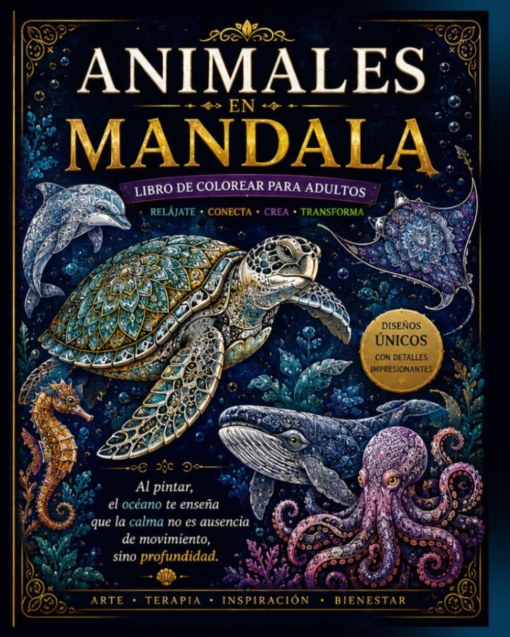 animales para colorear estilo mandala: +50 diseños unicos para colorear