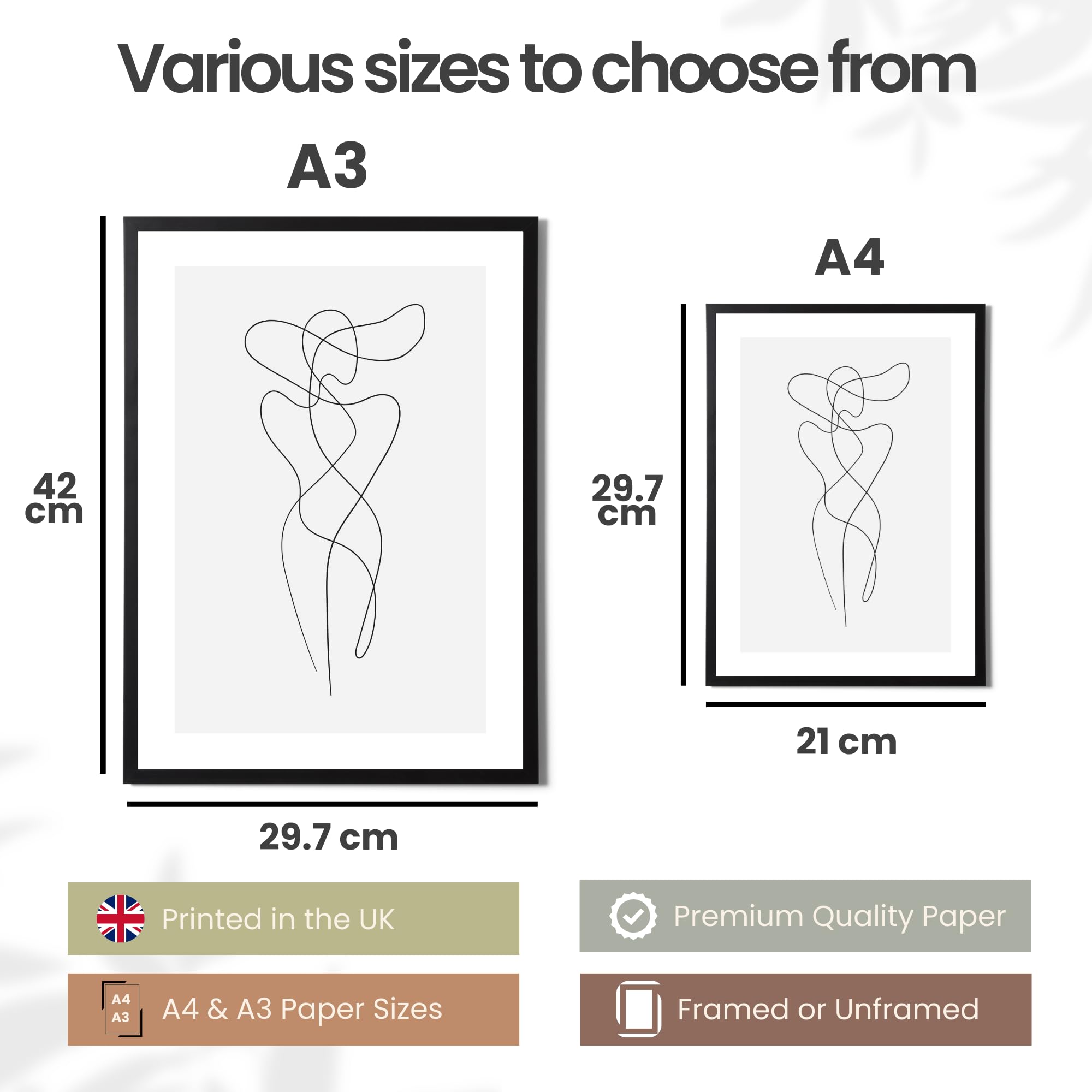 State Media Vision Abstract Women's Line Art Wall Art Set Of 3, Hand Drawn Female Line, Living Room or Bedroom Decor - Image 2