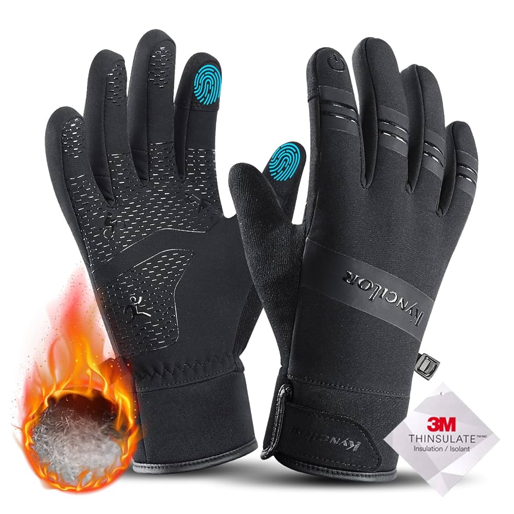 kyncilor Guanti Invernali Impermeabili Uomo Donna Touch Screen Slip-Proof  Guanti Bici Invernali per Corsa Ciclismo Moto Sci : Amazon.it: Moda