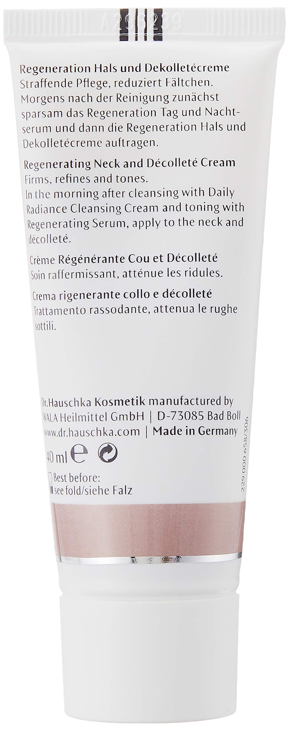 Dr. Hauschka Regenerujący krem na szyję i dekolt 40 ml