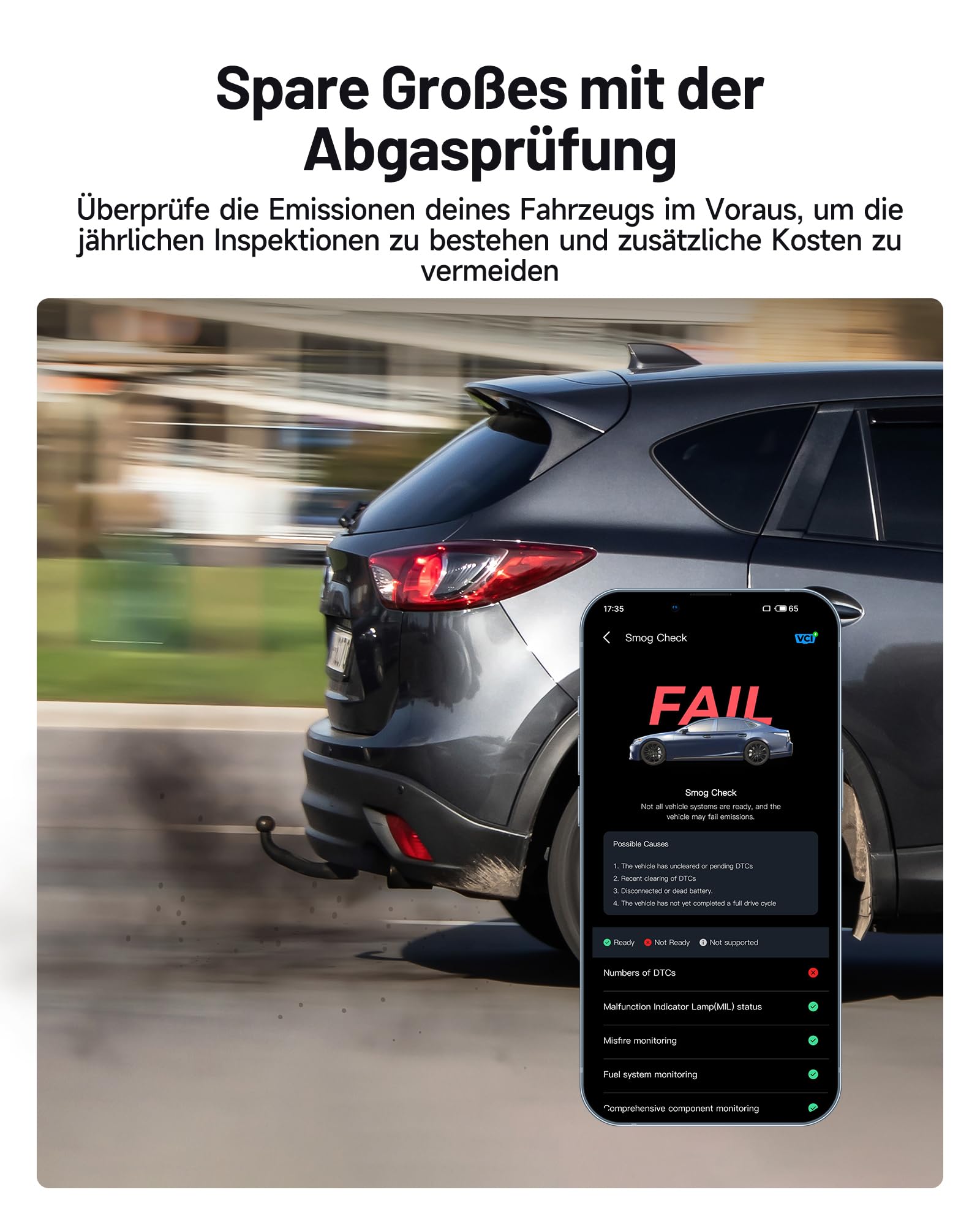TOPDON OBD2 Diagnosegerät Carpal-A mit Bluetooth und 6 Reset Services, Diagnosegerät Auto mit Vollsystem Systemdiagnose für alle Fahrzeuge Kfz Pkw, OBD2 Scanner für iOS Android,1 Jahr Gratis