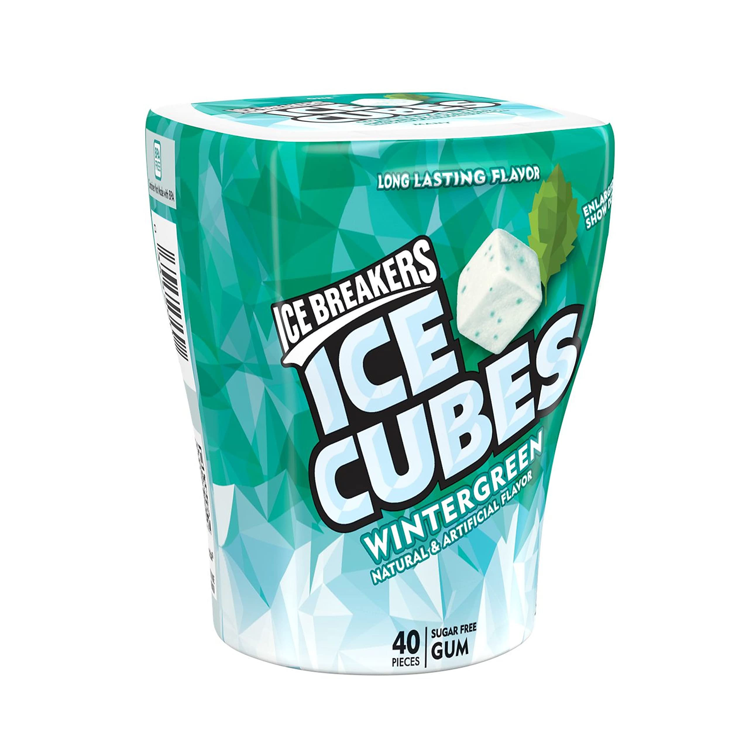ICE BREAKERS, ICE CUBES, Wintergreen, Sugar Free Chewing Gum, Christmas