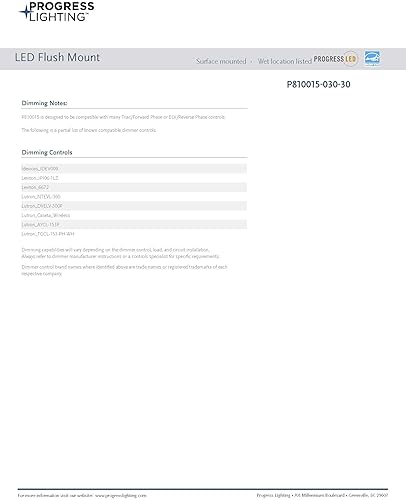 Miniatura 14 de Progress Lighting Edgelit - Soporte para superficie LED de 7 pulgadas, colección Everlume, para interiores, P810015-030-30, blanco