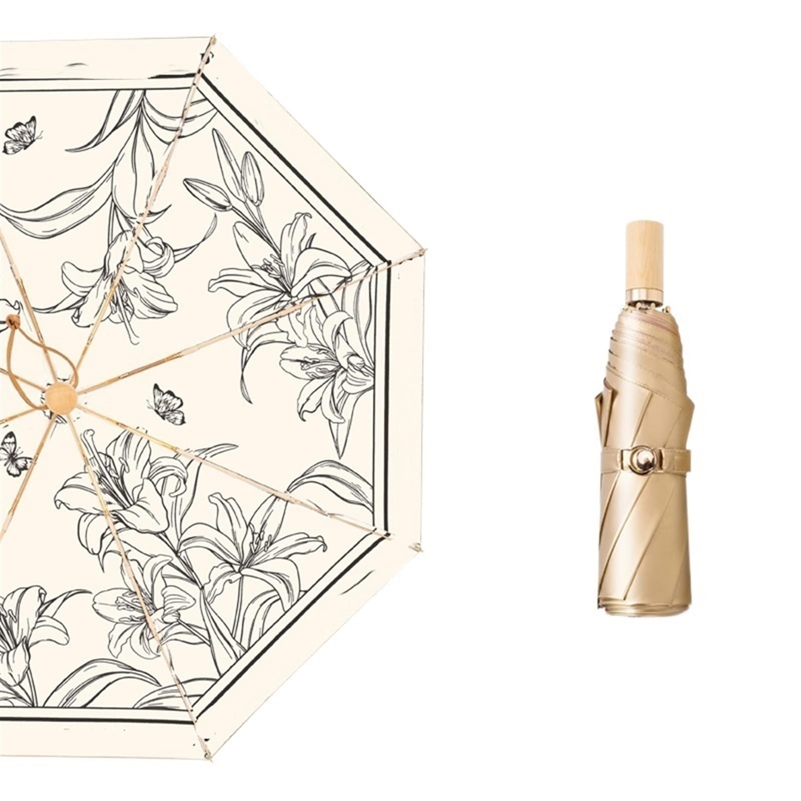 ZOLULA Sun Umbrella Three-folding Umbrella Sunny And Rainny Layers Coating Umbrellas High-end Sun Block Summer Umbrella