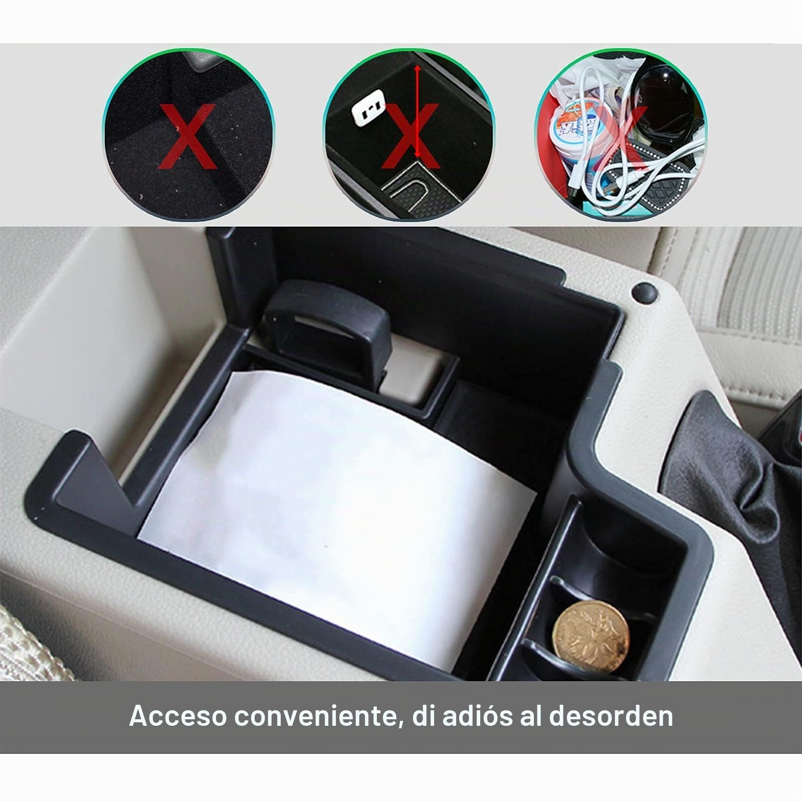 GAFAT Octavia 3 MK3 5E RS 2013 – 2019 – Reposabrazos con caja de almacenamiento para reposabrazos central