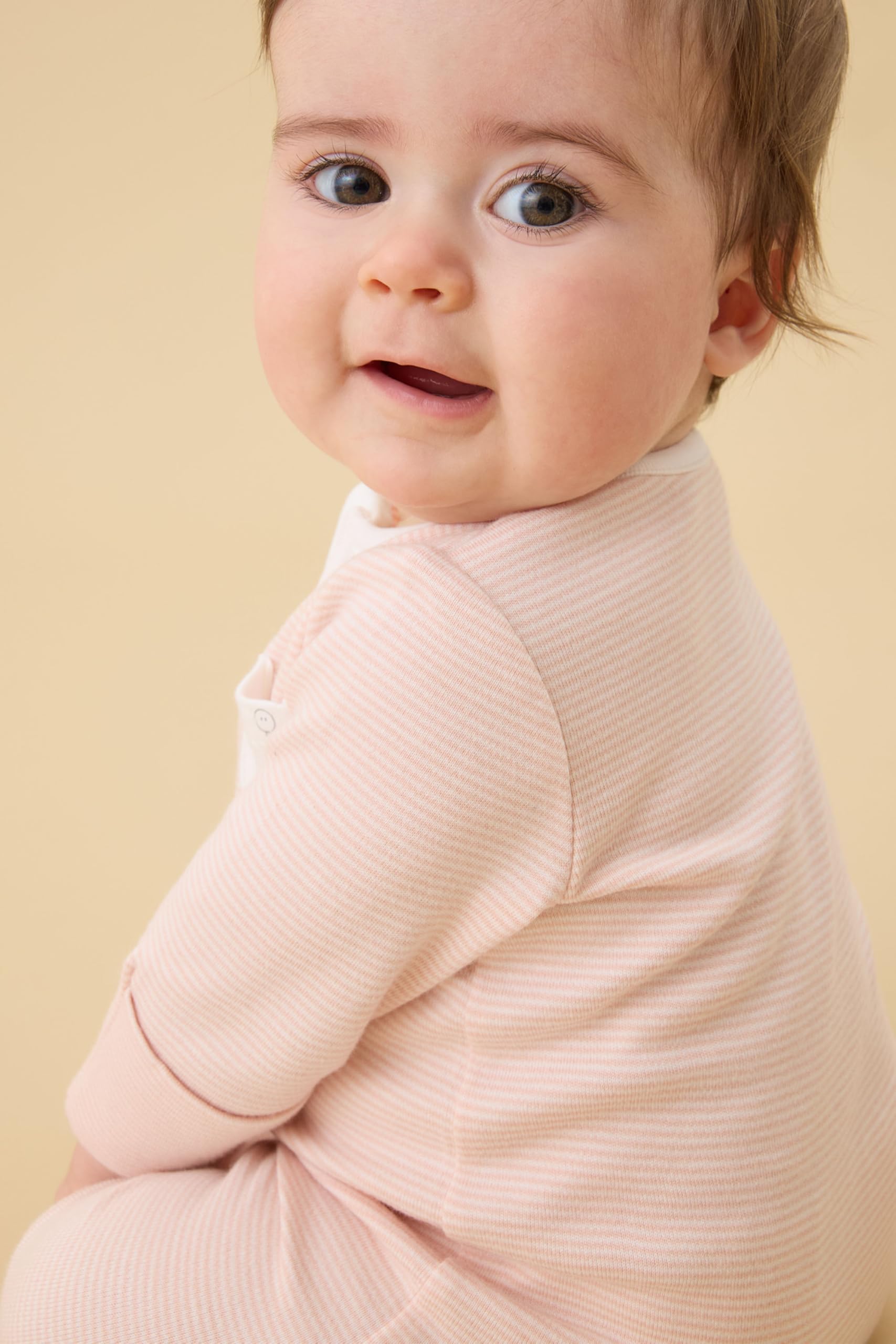 MORI Clever Baby - Tutina per neonato, con cerniera, in cotone biologico anallergico