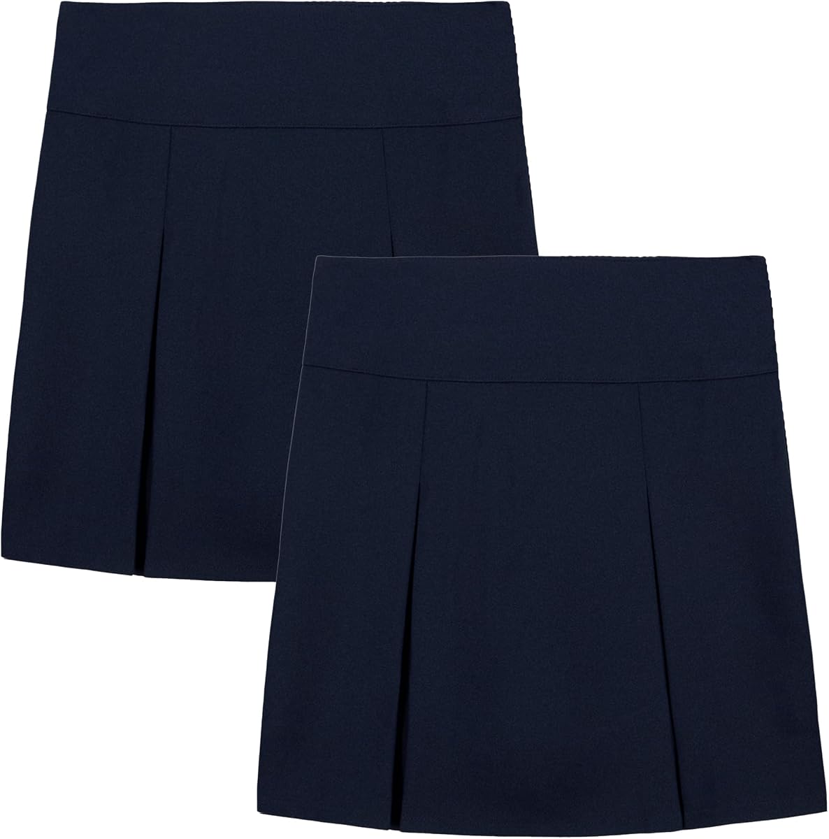 Dockers Falda pantalón plisada de uniforme escolar para niñas, paquete de 2