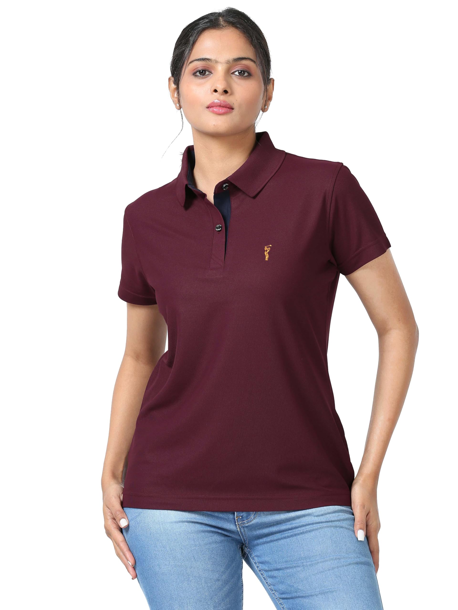 stellers Women's Premium Polo T-Shirt, Regular Fit | Odour Resistant | Wrinkle Free | Quick Dry | Stretchable | Lightweight | Breathable | Sustainable | Anti-Static | Feather Touch Feel-picture-30
